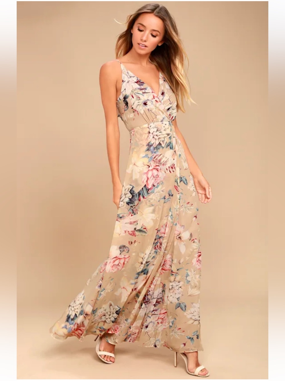 Lulu's Something Just Like This Floral Maxi Dress- Size XS